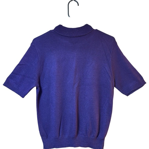 Elegant Women's Crewneck Sweater in Deep Purple - Picture 2 of 7